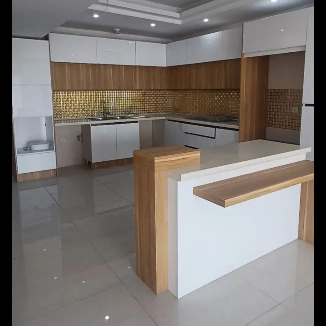 کابینت هایگلاس ام دی اف دوپله دورنگ تخفیفات مهرماه کدY ۳۲۴
