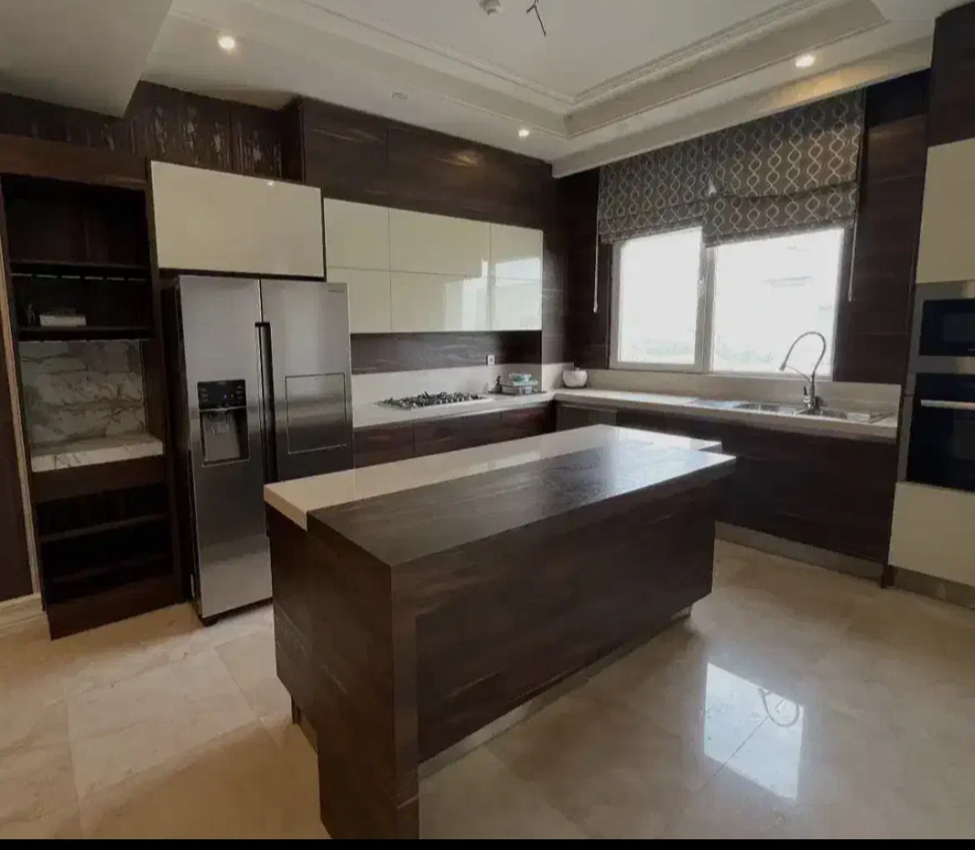 کابینت ام دی اف هایگلاس دورنگ طرح جدید کدk ۳۶۶
