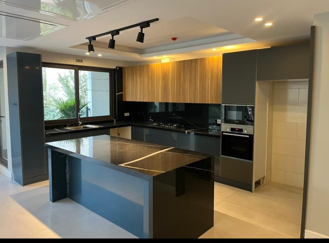 کابینت طوسی افرا دورنگ هایگلاس وام دی اف کدKAs۳۷۵