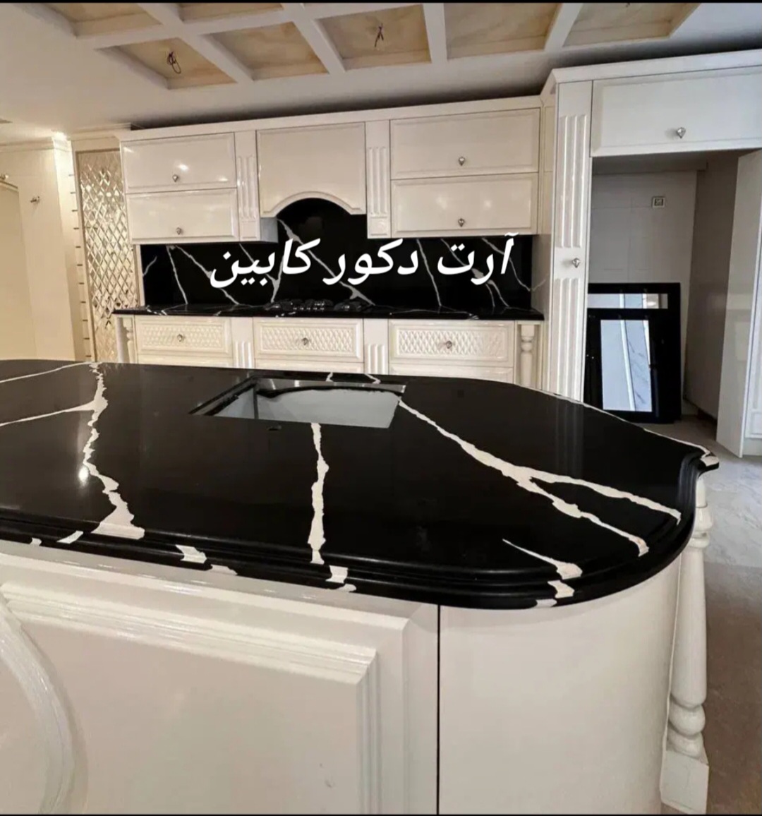 آرت دکور. کابینت انزو. پولیش فوق براق و پلی اورتان ضخامت ۲۵میل کیفیت درجهAتهران وکرج
